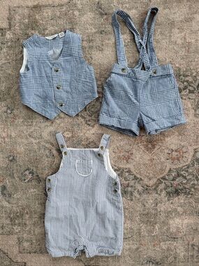 Janie and Jack Boy 2 Piece Set and Romper 3-6 mo